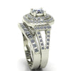 1.29ct Round Diamond Gold Bridal Set - 03US48